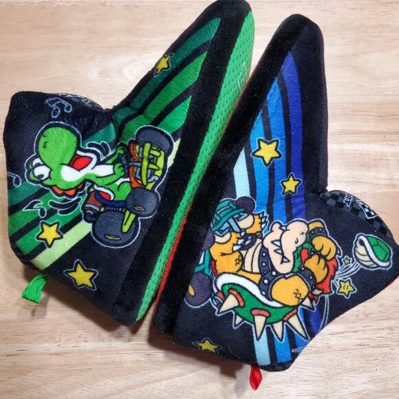 Boys Super Mario Brothers Mario Kart Slippers - Picture 2 of 5